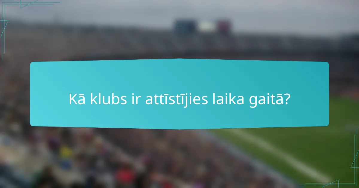 Kā klubs ir attīstījies laika gaitā?